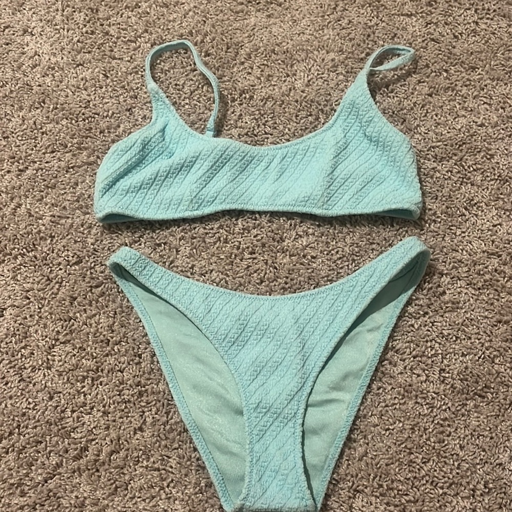 Triangle aqua blue